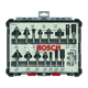 Bosch Router Bit Set 15 pcs Mixed 8mm sha