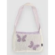 Blue Tomato Crochet Shoulder Torbica white w violet butterflie