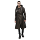 Moški plašč DEVIL FASHION - Villain Blues Punk Faux Leather Trench Coat - Rjava - CT18002