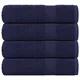 Vidaxl Brisače za roke FROGN 4 kosi temno modre 50x100 cm 360 g/m2