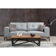 Atelier del Sofa Trosed na razvlačenje Montana 91x85x223cm Sivi