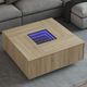 vidaXL vidaXL Klubska mizica z neskončnimi LED sonoma hrast 100x100x40 cm, (21323776)