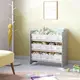 Songmics Knižna omara z 9 tkaninskimi shranjevalnimi škatlami 295x625x60 cm Siva