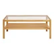 Klubska mizica s stekleno mizno ploščo v naravni barvi 60x110 cm Lourmarin – House Nordic