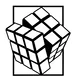 Wallity Zidna dekoracija Rubiks Cube, 64x69cm, Crna