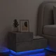 Vidaxl vidaXL Nočna omarica z LED osvetlitvijo betonsko siva 70x36x40,5 cm