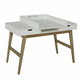 quax® drvena podloga za presvlačenje za radni stol trendy white