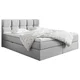 Livetastic POSTELJA Z VZMETNICO 180 cm x 220 cm , les, tekstil, leseni material svetlo siva