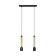 LED luster na sajli BARS 2xGU10/4,8W/230V crna/zlatna