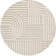 Kremno bela okrogla preproga o 160 cm Art – Ayyildiz Carpets