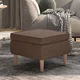 Greatstore Stolček z lesenimi nogami taupe blago