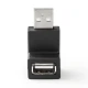 Nedis CCGB60930BK - Adapter USB 2.0 | Vtič USB-A | Vtičnica USB-A | Črna