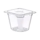 ARAVEN Gastronorm posoda GN 1/6, polikarbonat, globina: 130 mm, prostornina: 1,9 L, perforirana