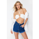 Trendyol Blue Denim Denim 100% Cotton Shorts & Bermuda