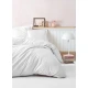 DEKOR DOM Komplet posteljina CB Elegant Stripe Saten, Bela