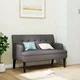 Vidaxl vidaXL Klop z naslonjalom siva 112x65,5x75 cm umetno usnje