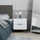 Hanah Home Noćni ormarić Kmd-1720-Dd-1, 55x59x44 cm, Beli