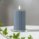 STAR TRADING LED sveča Flame Stripe modra 15 cm iz pravega voska na baterije - Razno