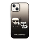KARL LAGERFELD Futrola za iPhone 14 Black K and Choupette Centered Grad