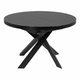 Crni okrugao proširiv blagovaonski stol sa staklenom pločom stola o 160 cm Vashti – Kave Home