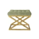 Atelier del Sofa Tabure 50x42x40cm, Zlatno-Zeleno