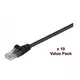 MicroConnect U/UTP CAT5e 3M črne barve 10 kosov
