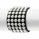 Zapestnica BLACK SNAKE ROUND RIVETS 5 ROWS - LSF1 92