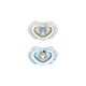 CANPOL BABIES Silikonska varalica za bebe Bonjour Paris 6-18M 2/1 plava i siva
