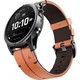 GS Usnjen pašček Quickfit za Garmin Fenix 5X/6X/6X PRO/7X, rjav