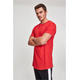 Shaped long T-shirt fiery red