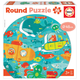 Puzzle pre najmenších okrúhle Vehicles in the City Round Educa zvieratká cestujú 28 dielov 48 cm priemer od 3 rokov EDU18907