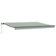 Skrovita tenda Zelena i bijela 450 × 350 cm Tkanina i Aluminij