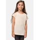 Girls Organic T-Shirt with Extended Shoulder Whitesand