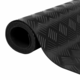 VIDAXL gumijasta nedrseča podloga s karo vzorcem (2x1m), črna