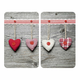 Komplet 2 steklenih zaščitnih plošč za štedilnik Wenko Heart, 52 x 30 cm