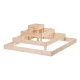 ATMOWOOD Kotna 4-nadstropna lesena greda 120 x 120 x 40 cm