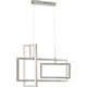WOFI LED viseča svetilka 87 W EEK: LED (A++ - E) Topla bela WOFI Viso 6531.03.64.8000 Nikelj (mat)