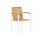 Vrtna stolica deNoord 262 86x55x59cm, Bijela, Svijetlo smeđa, Drvo, Metal