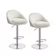 Songmics Set barskih stolov nastavljiv z naslonom 525x50x975 cm kremno bela
