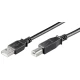 MicroConnet Kabel USB A-B 2.0, 5m