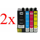 Komplet Epson 34XL / C13T34764010 WorkForce Pro WF-3720, WF-3725 kompatibilne kartuše (8)-2x črna XL, 2x cyan XL, 2x magenta XL, 2x rumena XL