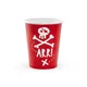PartyDeco Papirnati kozarci - Pirati 220 ml, 6 kosov