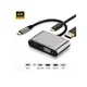 FAST ASIA Adapter-konvertor TIP C na HDMI 4K+VGA+1xUSB 3.0+TIP C