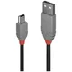 LINDY LINDY USB kabel USB 2.0 USB-A vtič\, USB-mini-B vtič 2.00 m črna\, siva 36723, (20417292)