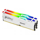 KINGSTON DIMM DDR5 RAM Memorija, 64GB (2x32GB kit) 5200MT/s KF552C40BWAK2-64 Fury Beast RGB White XMP
