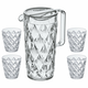 Vrč in kozarci za vodo CRYSTAL, v setu, 4 kosi, 250 ml/ 1,6 l, Koziol