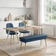 Dvojna klop Modra 110 x 40 x 47 cm Blago