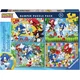 RAVENSBURGER Puzzle Sonic the Hedgehog 4x100 kosov