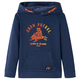 vidaXL Otroški pulover s kapuco mornarsko melange in oranžna 116, (21036698)