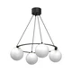 Luster na sajli BALLO 4xE27/15W/230V crna/bela